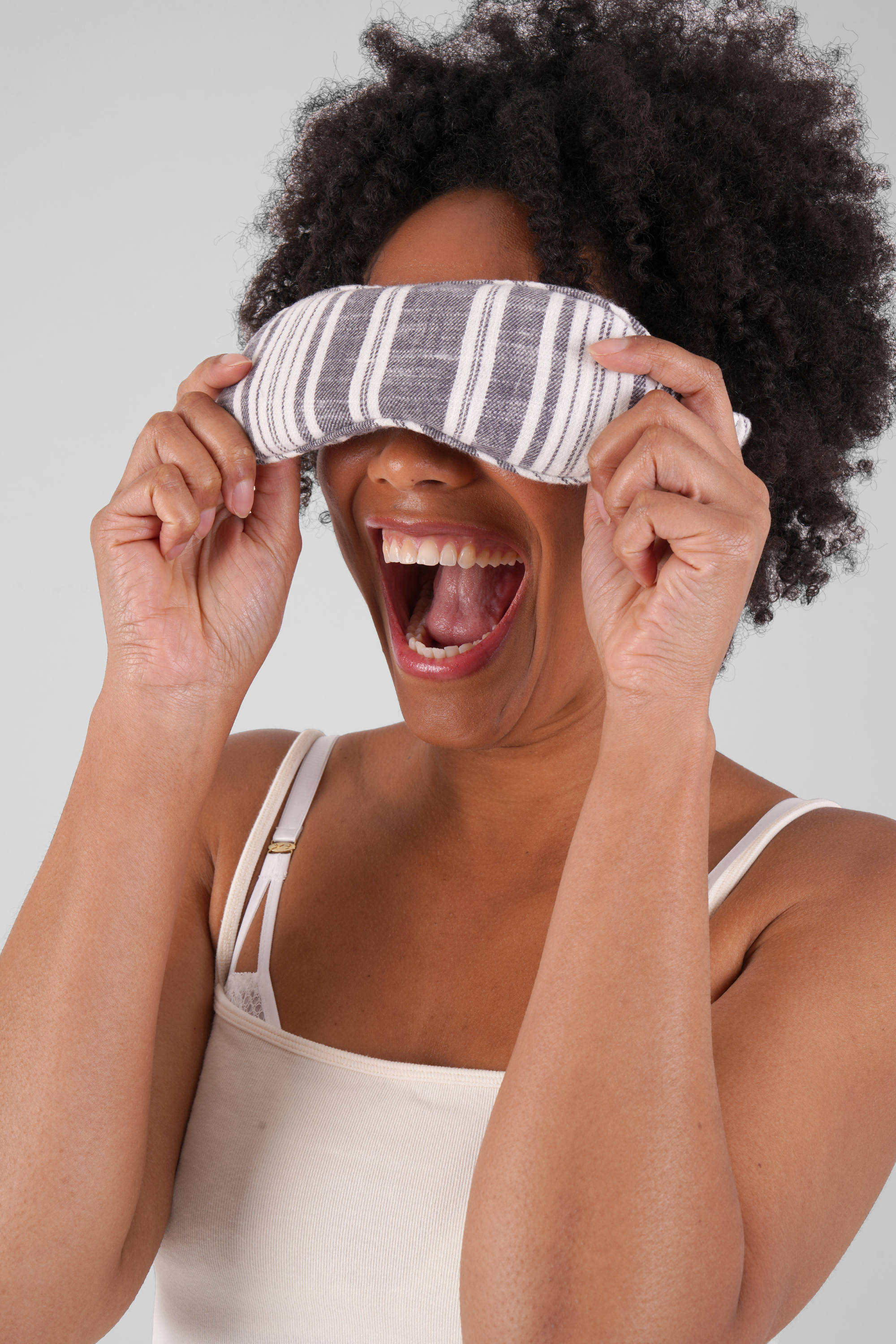 Viola ethical-cotton eye mask - Dusty Blue - AVAILABLE TO DISPATCH THURSDAY 11TH DECEMBER