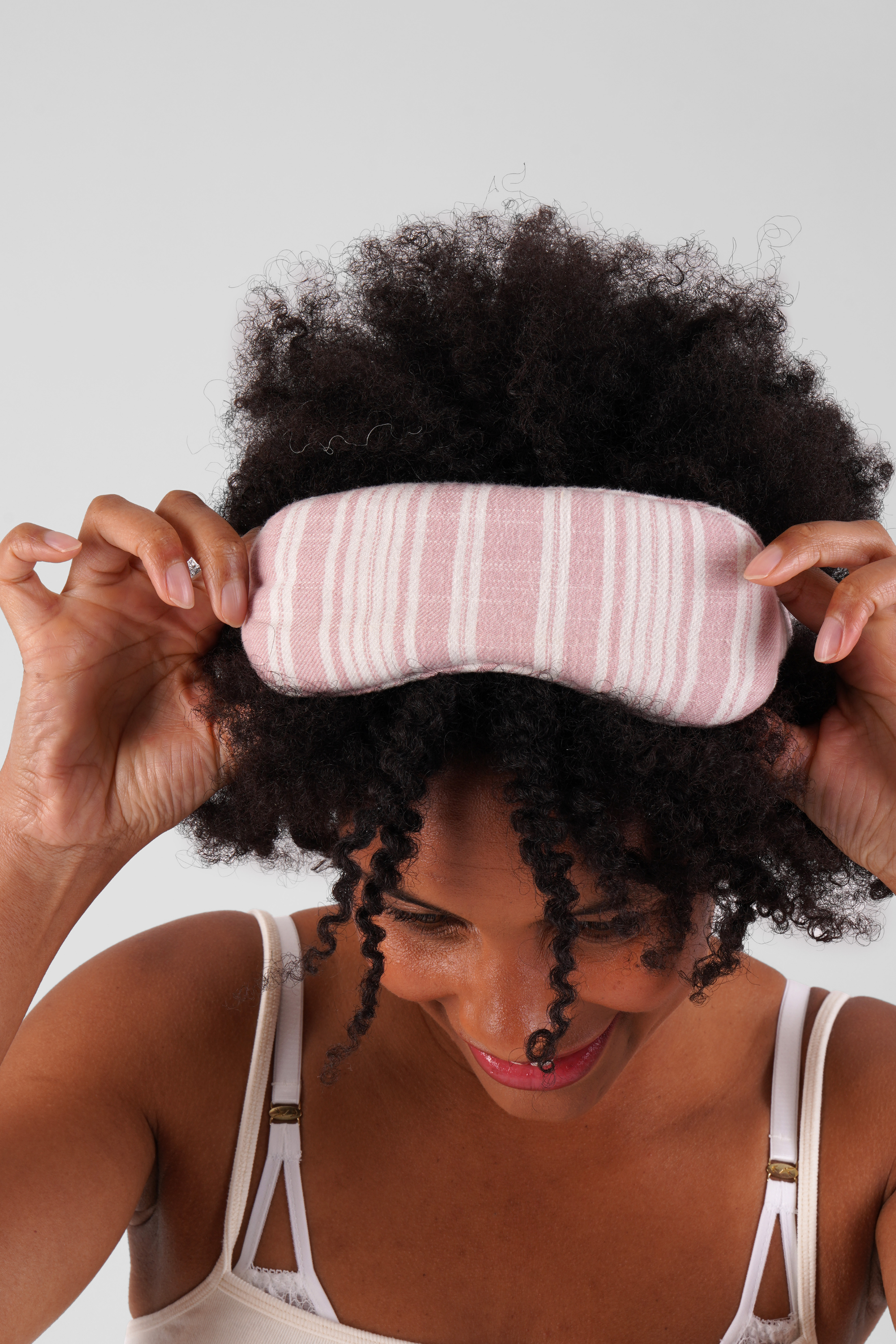 Viola ethical-cotton eye mask - Blush Pink - AVAILABLE TO DISPATCH THURSDAY 11TH DECEMBER