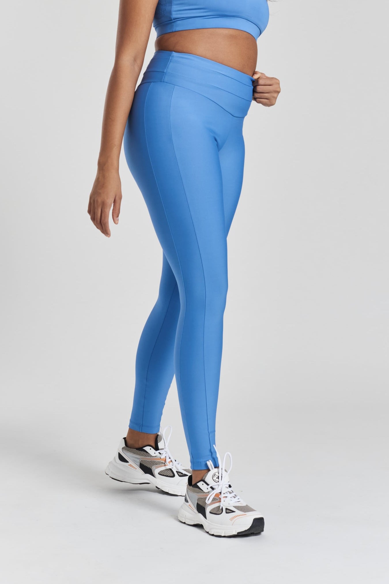 Cycad performance leggings - Mountain Blue