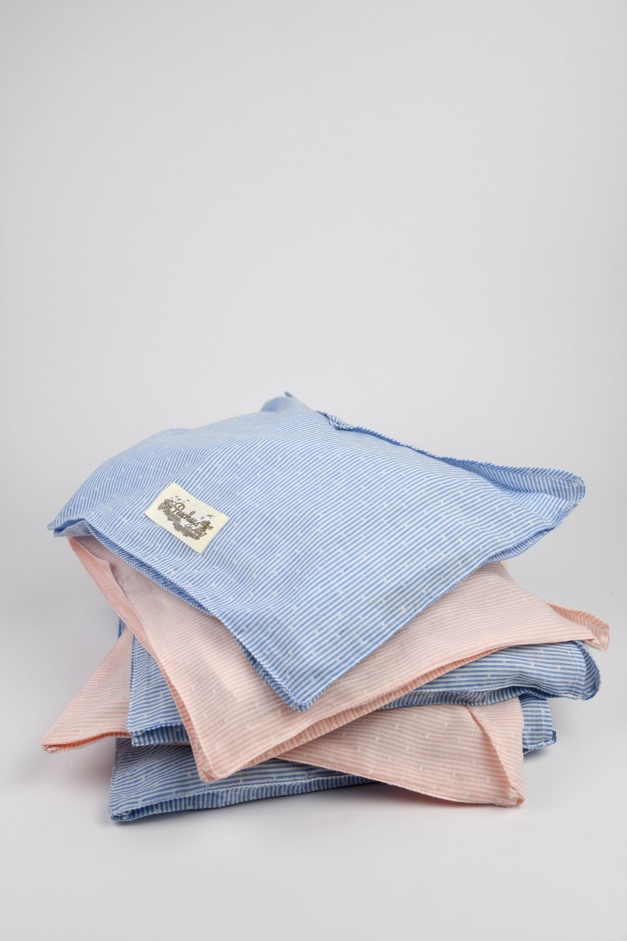 Olearia ethical-cotton pyjama case - Mountain Blue