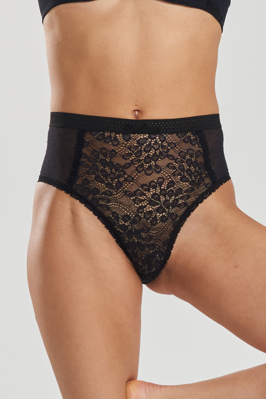 Betony recycled tulle high rise briefs Volcanic