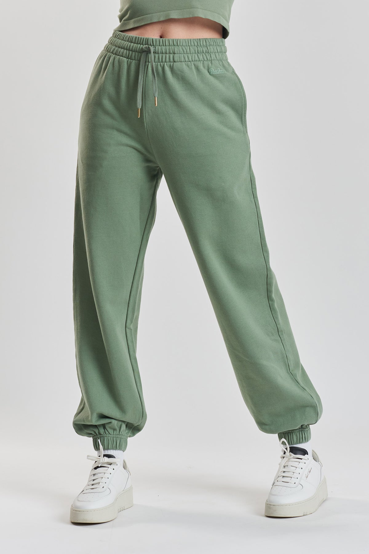 Tilia ethical cotton cuffed joggers Sea Spray