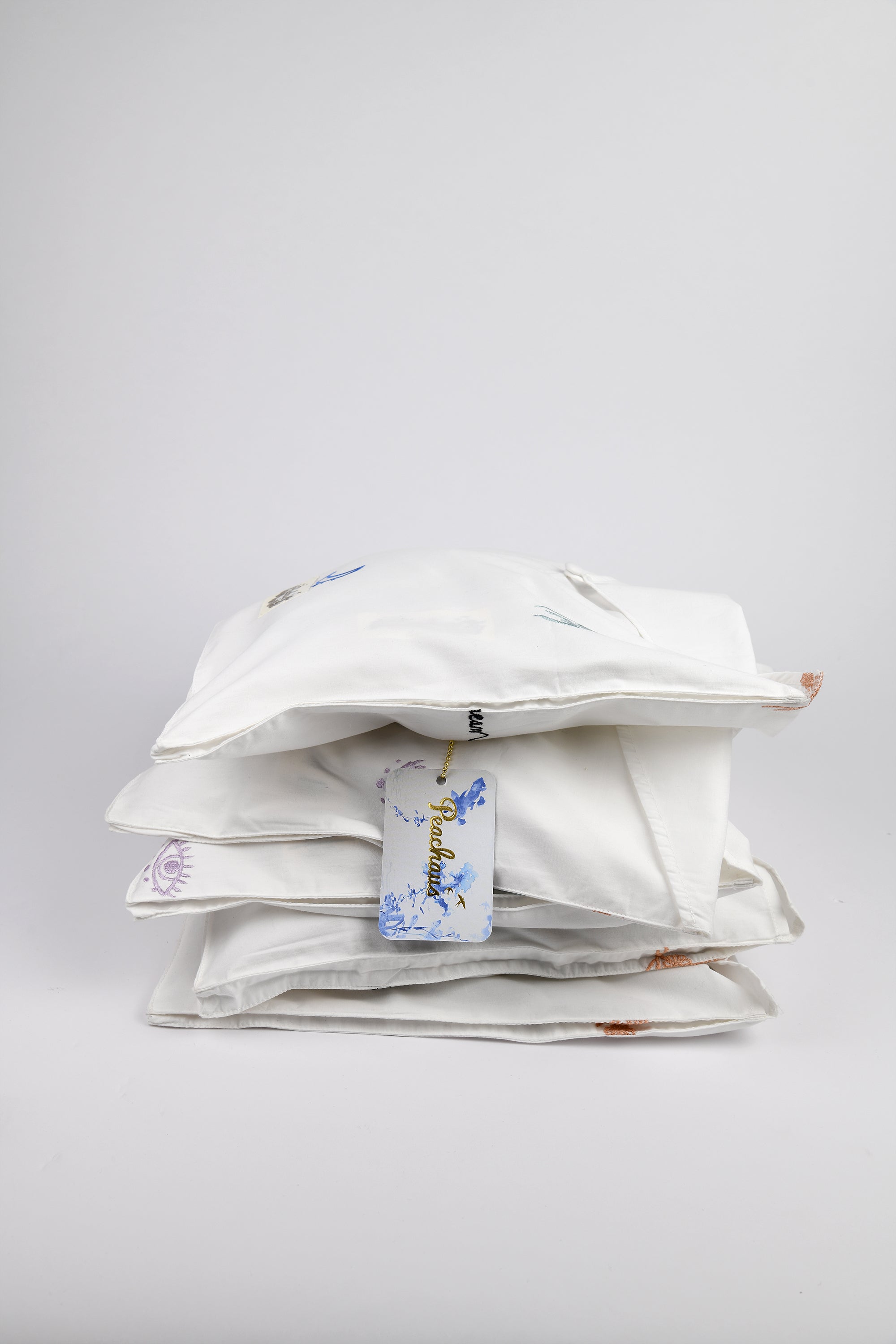 Olearia ethical-cotton pyjama case - Glacier White
